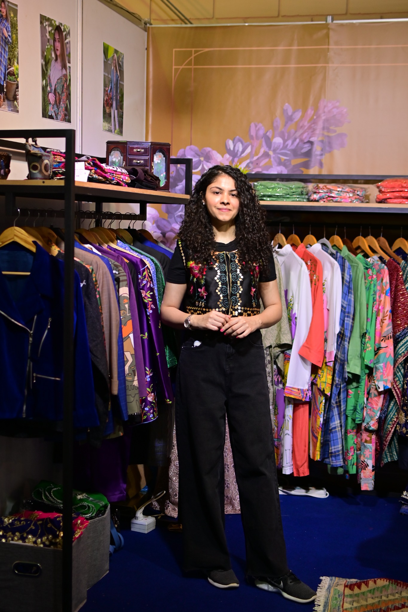 Mubashira representing Baani at a fashion exhibition