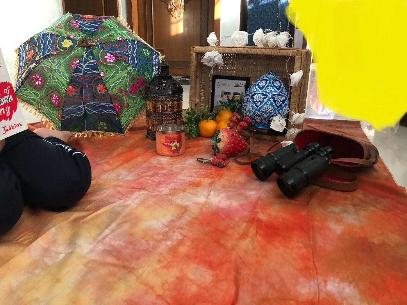 Baani shoot setup test with picnic props